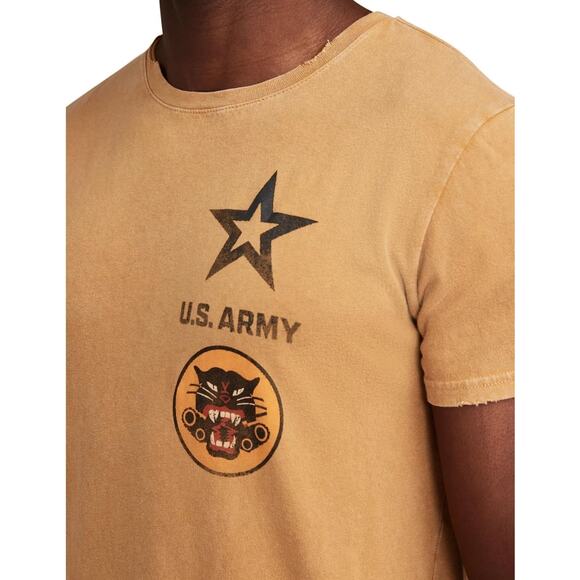 NWT Lucky Brand x U.S. Army Men's Tank Destroyer Units T-Shirt Wood Thrush LRG - Picture 4 of 4